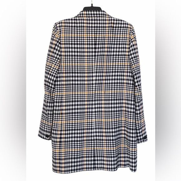 Karl Lagerfeld Plaid Checkered Blazer Coat – Yellow • Black • White (NWOT) L - Picture 2 of 9